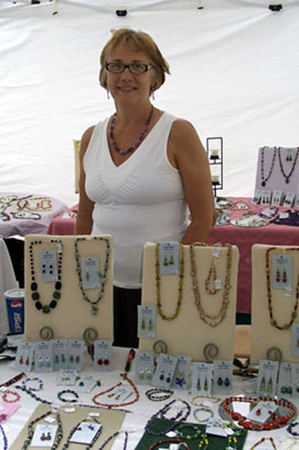 Exhibitors came from near (Finger Lakes Jewelry, Canandaigua)...